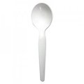 Boardwalk BWK Heavyweight Polystyrene Cutlery, Soup Spoon, White SOUPHWPSWH